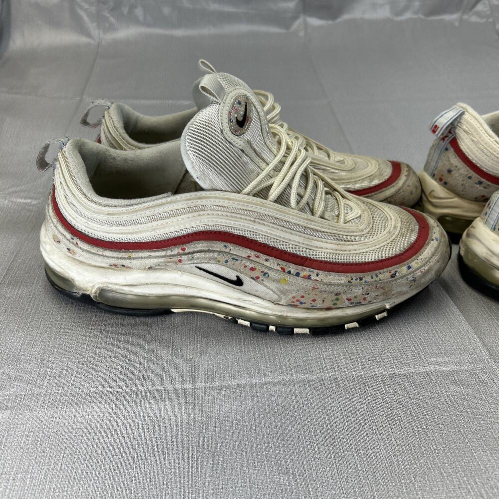 Nike Air Max 97 Retro OG Men’s 11.5 Sail University Red 312834-102 2-pairs Used - Picture 6 of 12